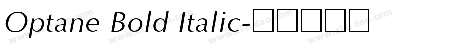 Optane Bold Italic字体转换
